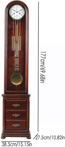 Grandfather Clocks Floor Standing Clocks with 2 Drawers Retro Grandfather Clock Small Living Room Chinese Home in Kuwait