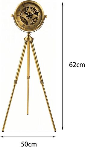 Grandfather Clocks Metal Floor Standing Clock Tripod Exposed Gears for Living Room and Office in Kuwait