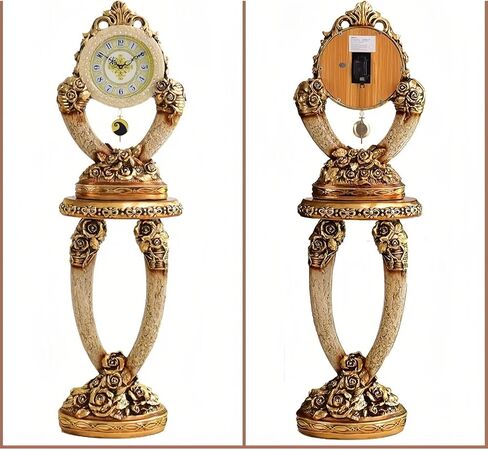 Grandfather Clocks Vintage Floor Clock Quartz Silent European Style Ornate for Living Room in Kuwait