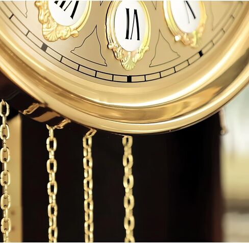 Grandfather Clocks Wood Grandfather Floor Clock Mechanical Pendulum Chimes Glass Door for Home in Kuwait