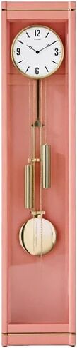 Grandfather Clocks Wood Grandfather Clock Floor Quartz Pendulum Chimes Silent Movement(White) in Kuwait