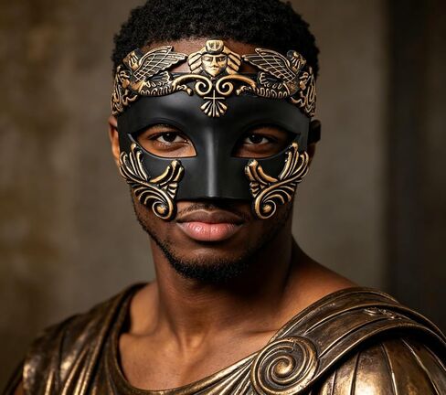 Masquerade Mask for Men, Vintage Mens Venetian Mask, Half Face Eye Costume Mask for Ball Party, Mardi Gras, Halloween in Saudi Arabia