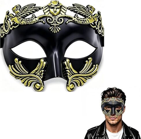 Masquerade Mask for Men, Vintage Mens Venetian Mask, Half Face Eye Costume Mask for Ball Party, Mardi Gras, Halloween in Saudi Arabia