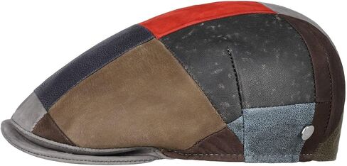 Lierys Capri Leather Patchwork Flat Cap Made in Italy Men Autumn Winter in Saudi Arabia