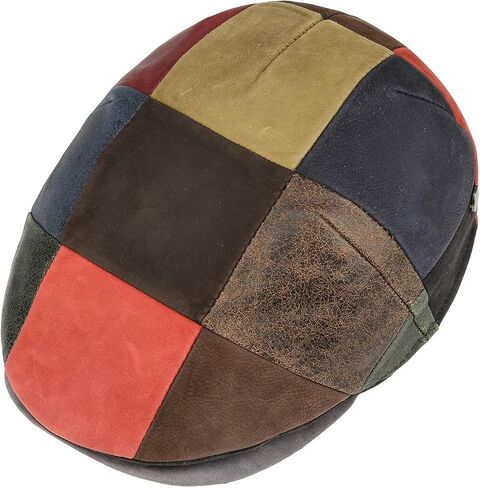 Lierys Capri Leather Patchwork Flat Cap Made in Italy Men Autumn Winter in Saudi Arabia
