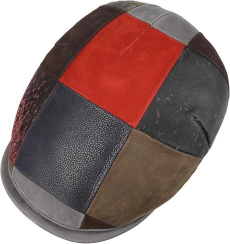Lierys Capri Leather Patchwork Flat Cap Made in Italy Men Autumn Winter in Saudi Arabia