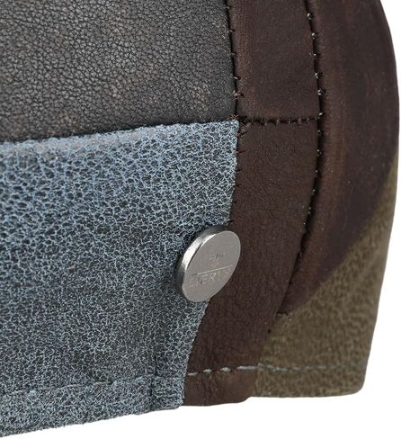 Lierys Capri Leather Patchwork Flat Cap Made in Italy Men Autumn Winter in Saudi Arabia