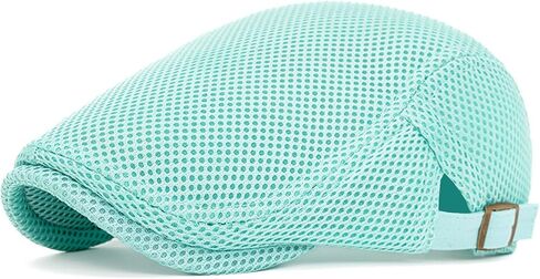 Esfoxex Men's Breathable Mesh Hat Summer Newsboy Beret Caps Adjustable Cabbie Driving Flat Cap in Saudi Arabia