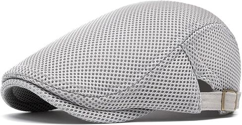 Esfoxex Men's Breathable Mesh Hat Summer Newsboy Beret Caps Adjustable Cabbie Driving Flat Cap in Saudi Arabia
