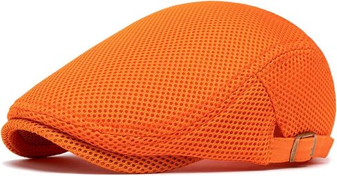 Esfoxex Men's Breathable Mesh Hat Summer Newsboy Beret Caps Adjustable Cabbie Driving Flat Cap in Saudi Arabia
