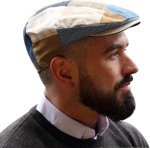 Hanna Hats Men's Vintage Irish Cap Linen (Green/Grey/Brown/Rose, X-Large) in Saudi Arabia