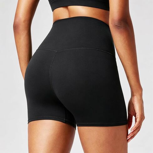 5 Pack Womens Volleyball Shorts, High Waisted Spandex Compression Shorts Workout Athletic Yoga Biker Shorts Black in Kuwait