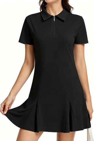 LURANEE Golf Dress for Women Athletic Short Short Sleeve Tennis Dresses with Shorts and Pockets Flowy Golf Outfits in Saudi Arabia