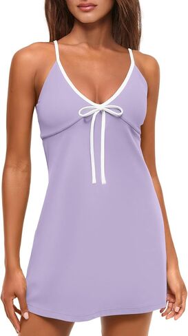 ReachMe Womens Tennis Dress with Built in Shorts Summer Athletic Dresses Workout Golf Outfits Mini Romper Dress in Kuwait