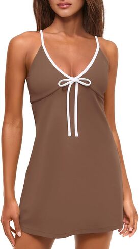 ReachMe Womens Tennis Dress with Built in Shorts Summer Athletic Dresses Workout Golf Outfits Mini Romper Dress in Kuwait