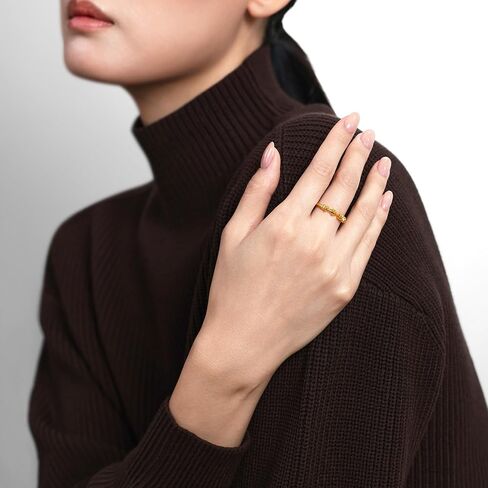 CHOW SANG SANG 999.9 24K Pure Gold Cultural Blessings Ancient Ingots Ring for Women (US Size: 7, Diameter 17.3mm) 96374R Price-by-Weight 4.49g Gold in Kuwait