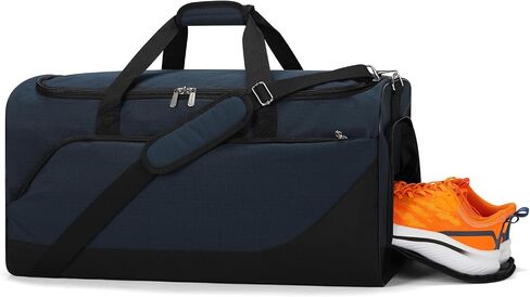 iFARADAY 52L Men's Gym Bag with Shoe Compartment - 24 inch Duffle Bag for Travel, Sports, Fitness & Workout (Black) in Kuwait
