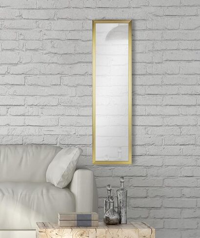 13x49 Over Door Mirrors, Hanging Mirror Over Doors,Back of Door Mirror Full Length,Full Body Mirrors for Wall(Gold) in Kuwait