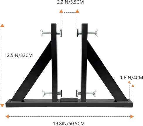 2Pack Mirror Stand for Floor, Heavy Duty Iron Floor Mirror Stand, Adjustable Mirror Holder Stand for Large Mirror, Plate, Poster, Black Mirror Stand for Bedroom, Living Room, Cloakroom in Saudi Arabia