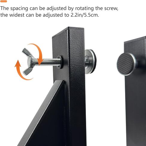 2Pack Mirror Stand for Floor, Heavy Duty Iron Floor Mirror Stand, Adjustable Mirror Holder Stand for Large Mirror, Plate, Poster, Black Mirror Stand for Bedroom, Living Room, Cloakroom in Saudi Arabia