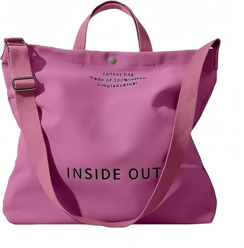 Canvas Tote Bag for Women Men 16A Canvas Inside Out Tote Bag with Adjustable Strap Large Capacity Work Tote Bag in Saudi Arabia