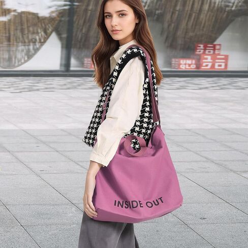 Canvas Tote Bag for Women Men 16A Canvas Inside Out Tote Bag with Adjustable Strap Large Capacity Work Tote Bag in Saudi Arabia