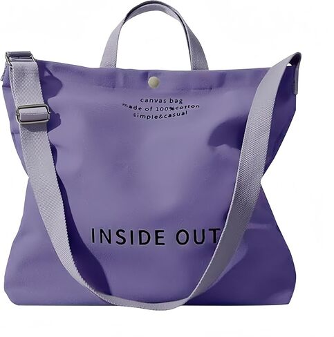 Canvas Tote Bag for Women Men 16A Canvas Inside Out Tote Bag with Adjustable Strap Large Capacity Work Tote Bag in Saudi Arabia