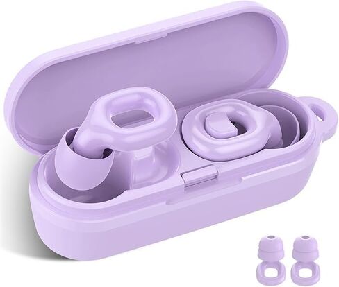 Ear Plugs for Sleeping, 35dB Noise Reduction Hearing Protection EarPlugs, Reusable Silicone Earplug, 7 Pair Eartips in XS/S/M/L Replaceable Single/Double Ear Plug for Sleep, Study, Work, Events in Saudi Arabia