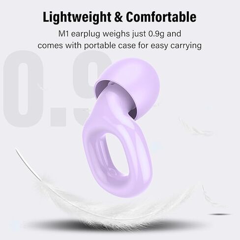 Ear Plugs for Sleeping, 35dB Noise Reduction Hearing Protection EarPlugs, Reusable Silicone Earplug, 7 Pair Eartips in XS/S/M/L Replaceable Single/Double Ear Plug for Sleep, Study, Work, Events in Saudi Arabia