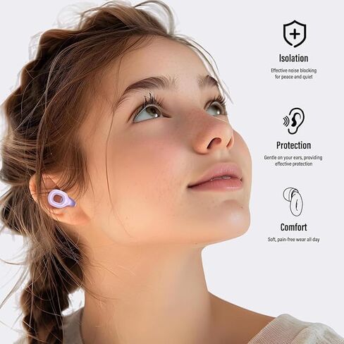 Ear Plugs for Sleeping, 35dB Noise Reduction Hearing Protection EarPlugs, Reusable Silicone Earplug, 7 Pair Eartips in XS/S/M/L Replaceable Single/Double Ear Plug for Sleep, Study, Work, Events in Saudi Arabia
