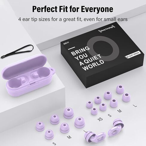 Ear Plugs for Sleeping, 35dB Noise Reduction Hearing Protection EarPlugs, Reusable Silicone Earplug, 7 Pair Eartips in XS/S/M/L Replaceable Single/Double Ear Plug for Sleep, Study, Work, Events in Saudi Arabia