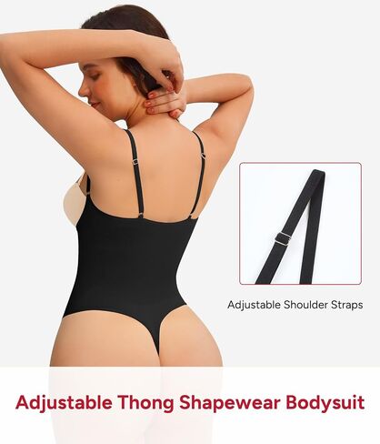 Nebility Shapewear for Women Bodysuit Tummy Control Body Shaper Open Bust Slim Belly Seamless Thong Body Suits in Kuwait