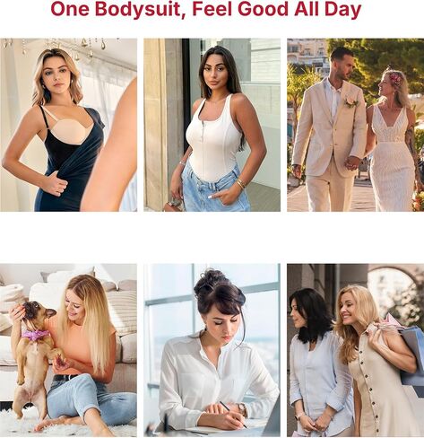 Nebility Shapewear for Women Bodysuit Tummy Control Body Shaper Open Bust Slim Belly Seamless Thong Body Suits in Kuwait