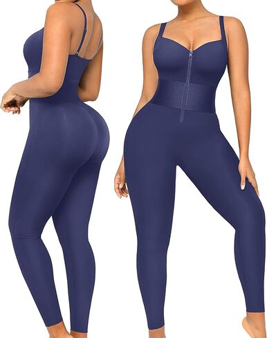 SHAPELLX Jumpsuits for Women Tummy Control One Piece Outfit Yoga Athletic Rompers Sleeveless Bodycon Shapewear in Kuwait