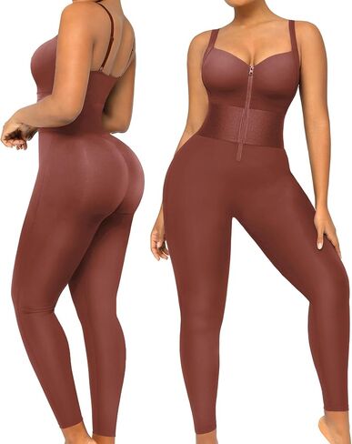 SHAPELLX Jumpsuits for Women Tummy Control One Piece Outfit Yoga Athletic Rompers Sleeveless Bodycon Shapewear in Kuwait