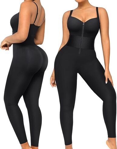 SHAPELLX Jumpsuits for Women Tummy Control One Piece Outfit Yoga Athletic Rompers Sleeveless Bodycon Shapewear in Kuwait