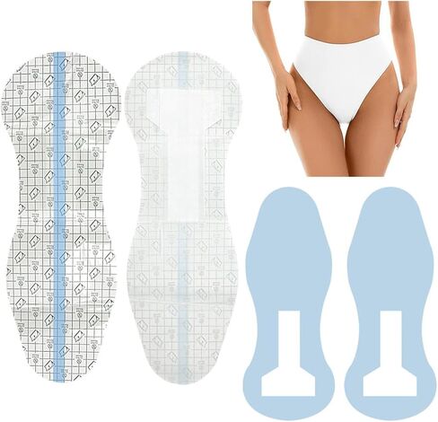 Protective Hygienic Liners Adhesive for Swimwear PU Clear Waterproof Panti Liner for Swimwear Private Swimming Sticker 2pcs in Saudi Arabia