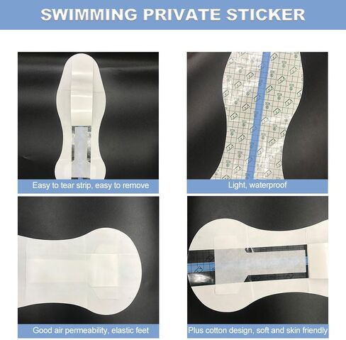 Protective Hygienic Liners Adhesive for Swimwear PU Clear Waterproof Panti Liner for Swimwear Private Swimming Sticker 2pcs in Saudi Arabia