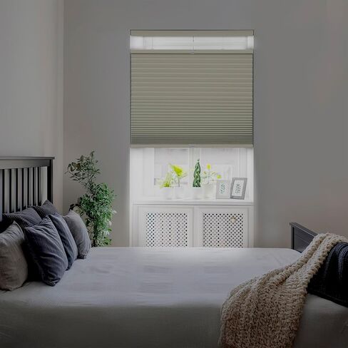 DEZ FURNISHINGS Cordless 1.5 ظل خلوي من أعلى إلى أسفل من أسفل إلى أعلى، موفر للطاقة، 58 بوصة عرض × 64 بوصة ارتفاع، عاجي in Kuwait