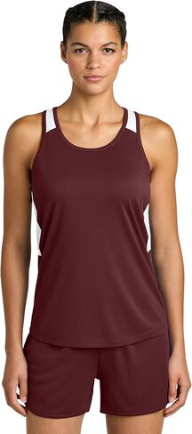 SPORT-TEK Women's Club Track Tank - Moisture-Wicking Racerback Workout Tank Top for Women, Lightweight & Breathable Mesh in Kuwait