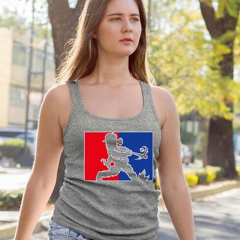 قميص بدون أكمام من Batter Up Philly Baseball Phan Racerback للنساء، ناعم وجذاب in Kuwait