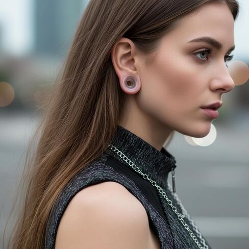 6G-20mm Thin & Thick Silicone Ear Gauges Stretching Kit 20Pcs Double Flared Flexible Tunnels Plugs Soft Starter Stretchers Expander Clear Earring Piercings Jewelry for Men Women in Kuwait