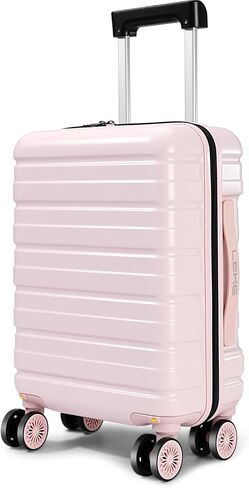 Lekesrping Underseat Carry On Luggage for Women, 16 Inch Stylish Lightweight Under Seat Carry on Suitcase with Multi-Compartment Layers & 360° Wheels for Airline TAS approved, Light Pink in Saudi Arabia