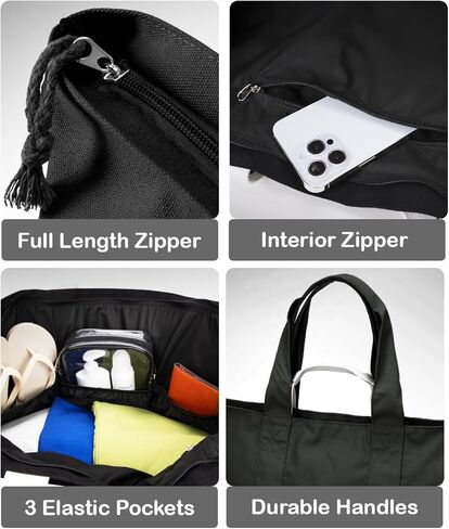 Bagelite 22'' 50L 100% Cotton Oversized Travel Tote Bag for Women - Tear-Resistant, Overnight/Weekend/Beach Bag in Saudi Arabia