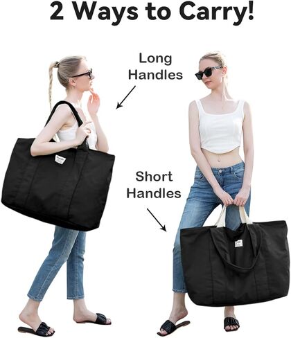 Bagelite 22'' 50L 100% Cotton Oversized Travel Tote Bag for Women - Tear-Resistant, Overnight/Weekend/Beach Bag in Saudi Arabia