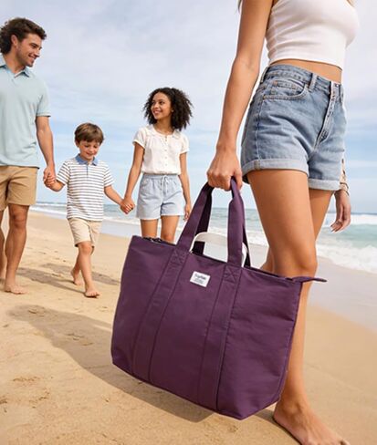 Bagelite 22'' 50L 100% Cotton Oversized Travel Tote Bag for Women - Tear-Resistant, Overnight/Weekend/Beach Bag in Saudi Arabia