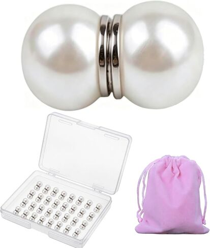 Pearl Veil Weights, 28 Pairs Magnetic Bridal Clips, Strong Hold Invisible Double-Sided Veil and Dress Weights for Outdoor Wedding Veils in Saudi Arabia