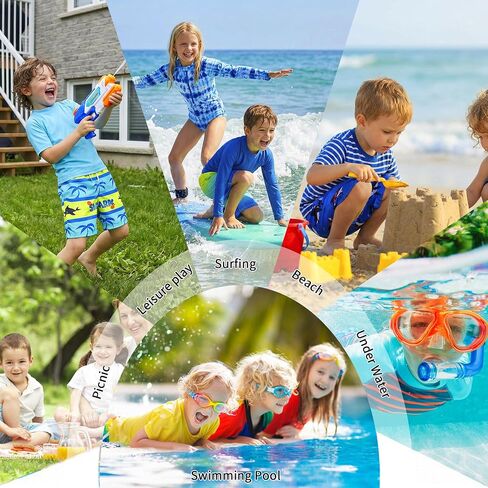 GENTABY 2 Pack Boys Swim Trunks Toddler Boys Swimming Shorts Quick Dry with Mesh Liner Beach Board Shorts 3-14 Years in Saudi Arabia