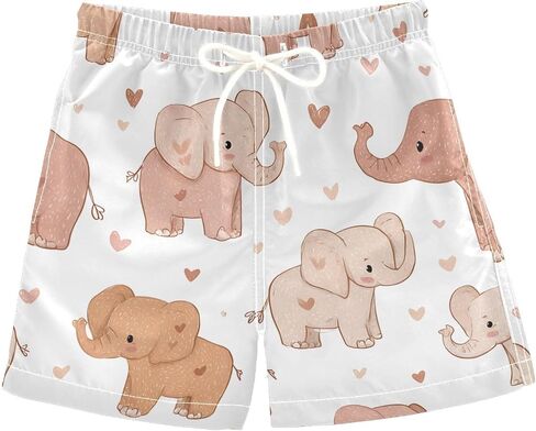 Unisex Swim Trunks Cartoon Cute Sharks Beach Board Shorts Quick Dry Swimsuit Swim Shorts in Kuwait