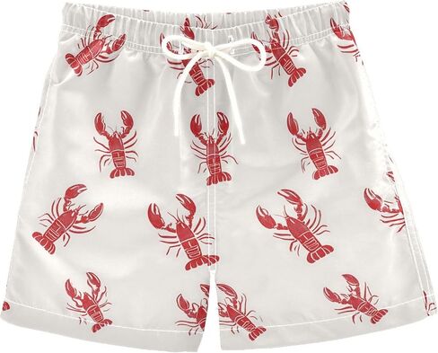 Unisex Swim Trunks Cartoon Cute Sharks Beach Board Shorts Quick Dry Swimsuit Swim Shorts in Kuwait